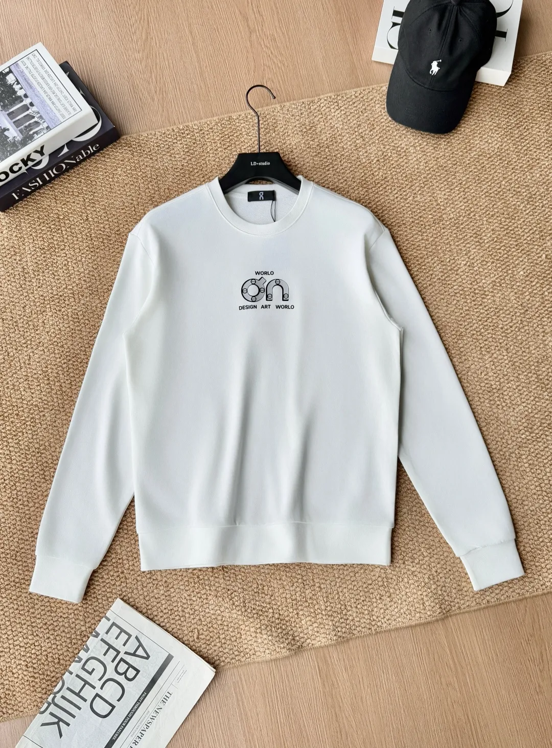 Club Tgraphic 2026 Autumn New Product Counter Same Style Printed Cotton Round Neck Sweatshirt Gram Pure Cotton Terry M.L.XL 2XL QU-W 3093